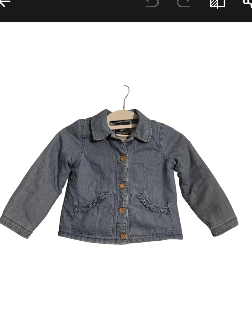 OshKosh B'gosh Lightweight Toddler Girls Denim Jacket Size 4T In EUC